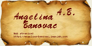 Angelina Banovac vizit kartica